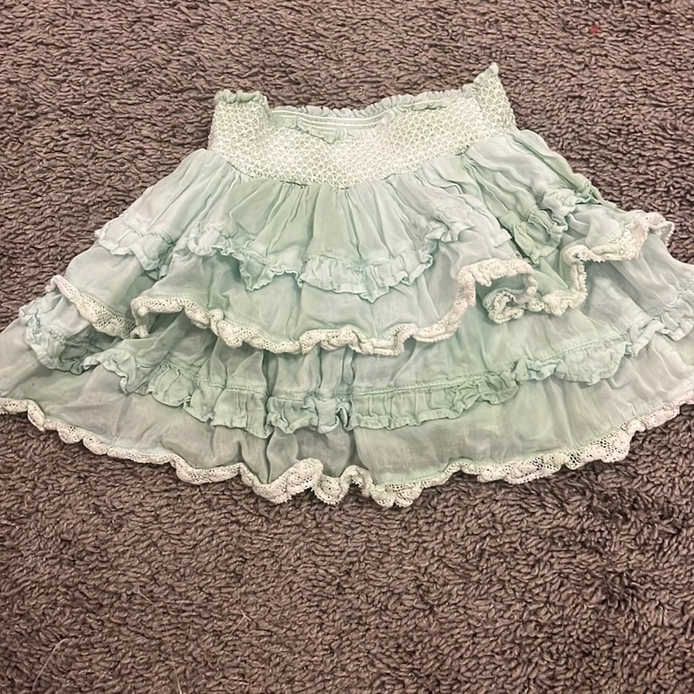 Mini tier shirt mint green loveshackfancy